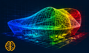 AI & Generative Design 3D wireframe mesh