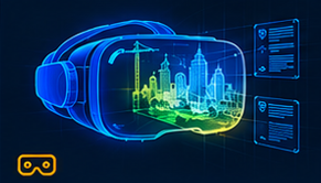 AR / VR Experience 3D wireframe mesh
