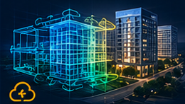 Digital Twin 3D wireframe mesh