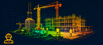Project & Construction Management 3D wireframe mesh